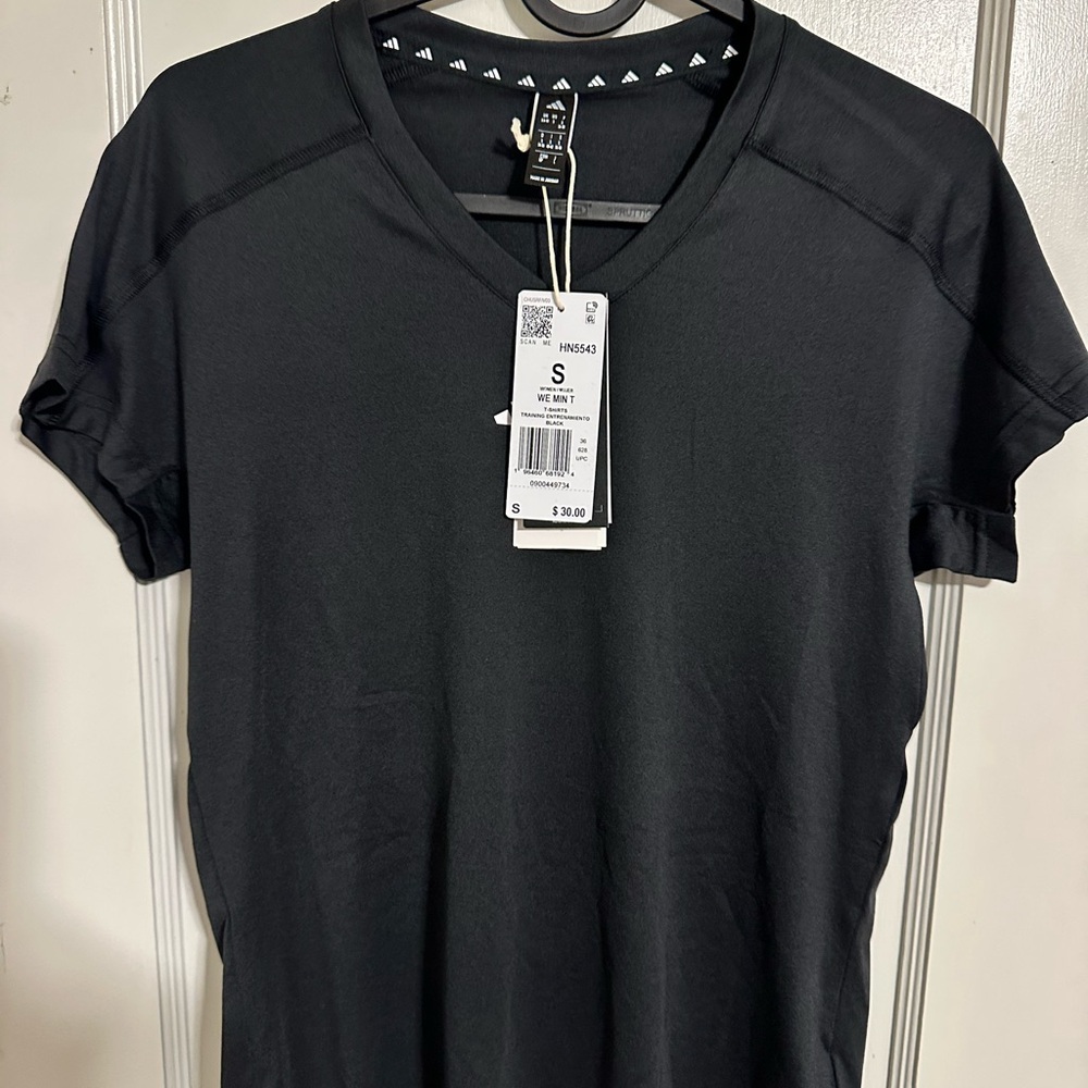 Adidas Black V-Neck Training T-Shirt